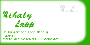 mihaly lapp business card
